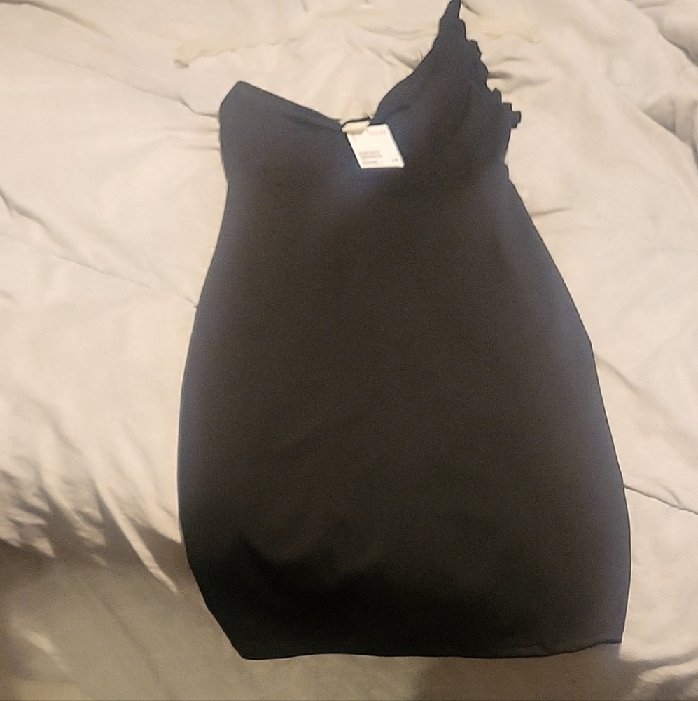 H&M Black One-Shoulder Bodycon Dress